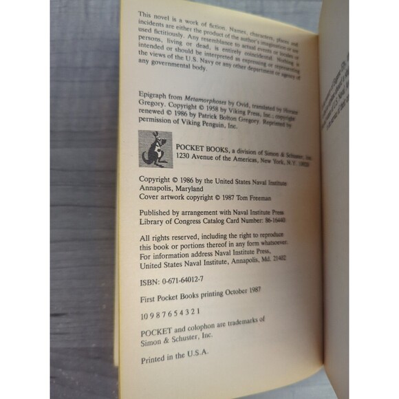 1987 Flight of the Intruder by Stephen Coonts First Printing Paperback - Picture 4 of 4